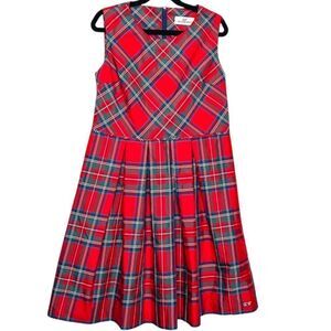 Vineyard Vines Girls Tartan Plaid Sleeveless Dress Size 14